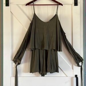 Olive green romper size medium